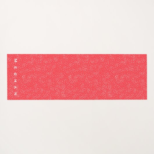 かわいい白い斑点モノグラムヨガマット ヨガマット (裏面(横))