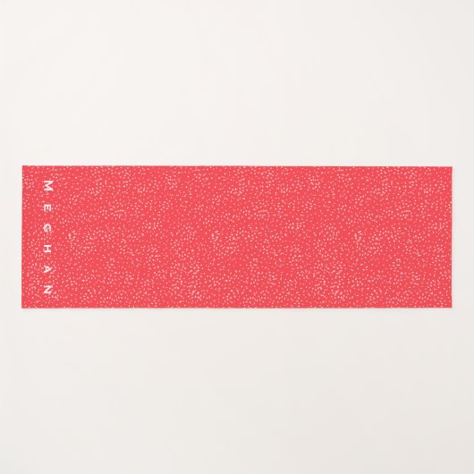 かわいい白い斑点モノグラムヨガマット ヨガマット (正面(横))