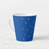 かわいい白い水玉模様 カフェラテマグ (左アングル)