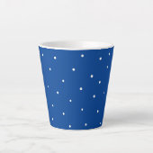 かわいい白い水玉模様 カフェラテマグ (正面)