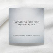 かわいい白い犬のバスペットグルーミングプロフェッショナル スクエア名刺