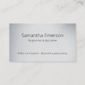 かわいい白い犬のバスペットグルーミングプロフェッショナル 名刺 (裏面)