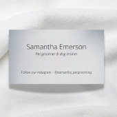 かわいい白い犬のバスペットグルーミングプロフェッショナル 名刺