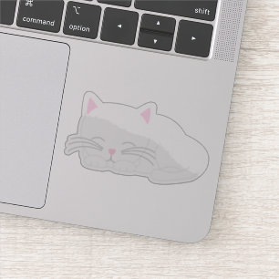 かわいい白い猫 シール