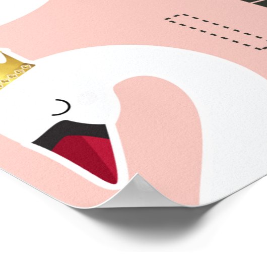 かわいい白い白鳥のシームレスパターン。すべての要素 ポスター (角)