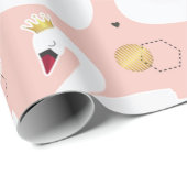 かわいい白い白鳥のシームレスパターン。すべての要素 ラッピングペーパー (ロールコーナー)