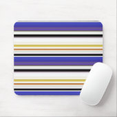 かわいい白い紫のストライプ マウスパッド (マウス)