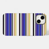 かわいい白い紫のストライプ Case-Mate iPhoneケース (裏面 (横))