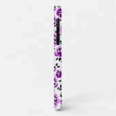 かわいい白い紫のバラ模様 Case-Mate iPhoneケース (裏面/左)