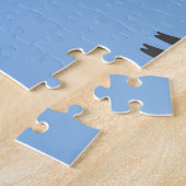 かわいい白い羊：ヴィンテージの子羊。 ジグソーパズル (側面)