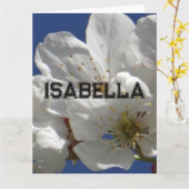 かわいい白い花折りグリーティングカード カード (黄色い花)