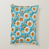 かわいい白い花 アクセントクッション (裏面(縦))