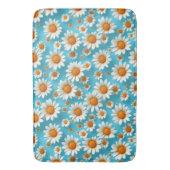 かわいい白い花 バスマット (正面縦)