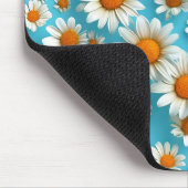 かわいい白い花 マウスパッド (コーナー)