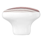 かわいい白い茶色のストライプ セラミックノブ (側面)