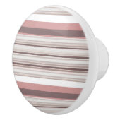 かわいい白い茶色のストライプ セラミックノブ (右)