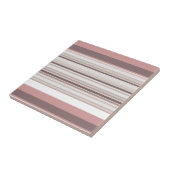 かわいい白い茶色のストライプ タイル (側面)