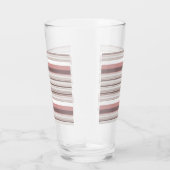 かわいい白い茶色のストライプ タンブラーグラス (右)
