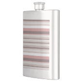 かわいい白い茶色のストライプ フラスク (左)