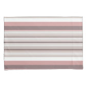 かわいい白い茶色のストライプ 枕カバー (正面右)