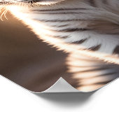 かわいい白い虎の赤ちゃん ポスター (角)