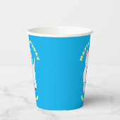 かわいい白い西ハイランドテリアの漫画の誕生日 紙コップ (左)