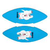 かわいい白い西ハイランドテリアの漫画 アメリカンフットボール (パネル)