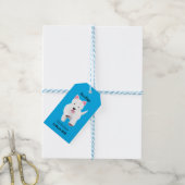 かわいい白い西ハイランドテリアの漫画 ギフトタグ (より糸付き)