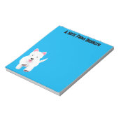 かわいい白い西ハイランドテリアの漫画 ノートパッド (回転)