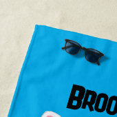 かわいい白い西ハイランドテリアの漫画 ビーチタオル (インサイチュ)