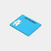 かわいい白い西ハイランドテリアの漫画 ポストイット (アングル)