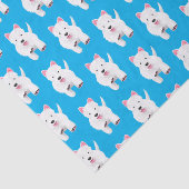 かわいい白い西ハイランドテリアの漫画 薄葉紙 (詳細)