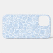 かわいい白い青のペイズリー Case-Mate iPhoneケース (裏面 (横))