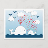 かわいい白い鯨言葉のアドバイスママ葉書 アドバイスカード (正面)