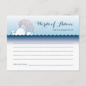 かわいい白い鯨言葉のアドバイスママ葉書 アドバイスカード (裏面)