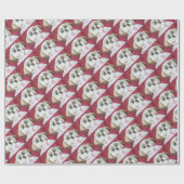 かわいい白い、ベージュシーズー(犬) TZUの組合せの包装紙 ラッピングペーパー (フラット)