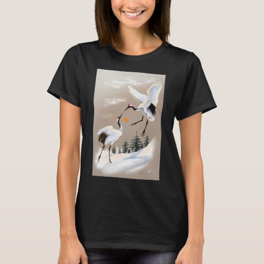 かわいい白うさぎのウサギの牧場の女性用Tシャツ Tシャツ (正面)