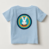 かわいい白うさぎ ベビーTシャツ (裏面)