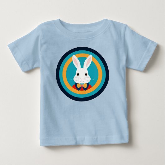 かわいい白うさぎ ベビーTシャツ (正面)