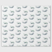 かわいい白かぼちゃのギフトラップ ラッピングペーパー (フラット)