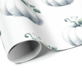 かわいい白かぼちゃのギフトラップ ラッピングペーパー (ロールコーナー)