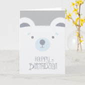 かわいい白くまのバースデー・カード カード (黄色い花)