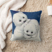 かわいい白くまカブス クッション (ブランケット)