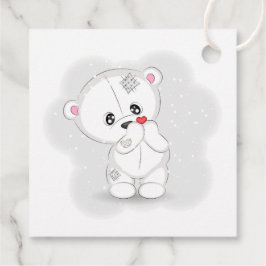 かわいい白くまハート フェイバータグ