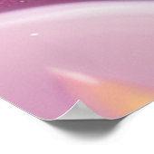 かわいい白とピンクのベビーバード誕生日 ポスター (角)