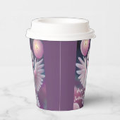 かわいい白とピンクのベビーバード誕生日 紙コップ (右)