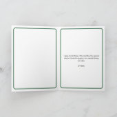 かわいい白と緑の恐竜の男の子1歳の誕生日 カード (内部)