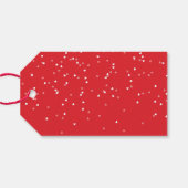 かわいい白と赤いハートの写真 ギフトタグ (裏面横)