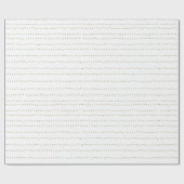 かわいい白と金ゴールドグリッター紙吹雪ドットフェスティバル ラッピングペーパー (フラット)