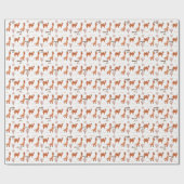 かわいい白のおもちゃアニマルサボキャメルラマ誕生日 ラッピングペーパー (フラット)